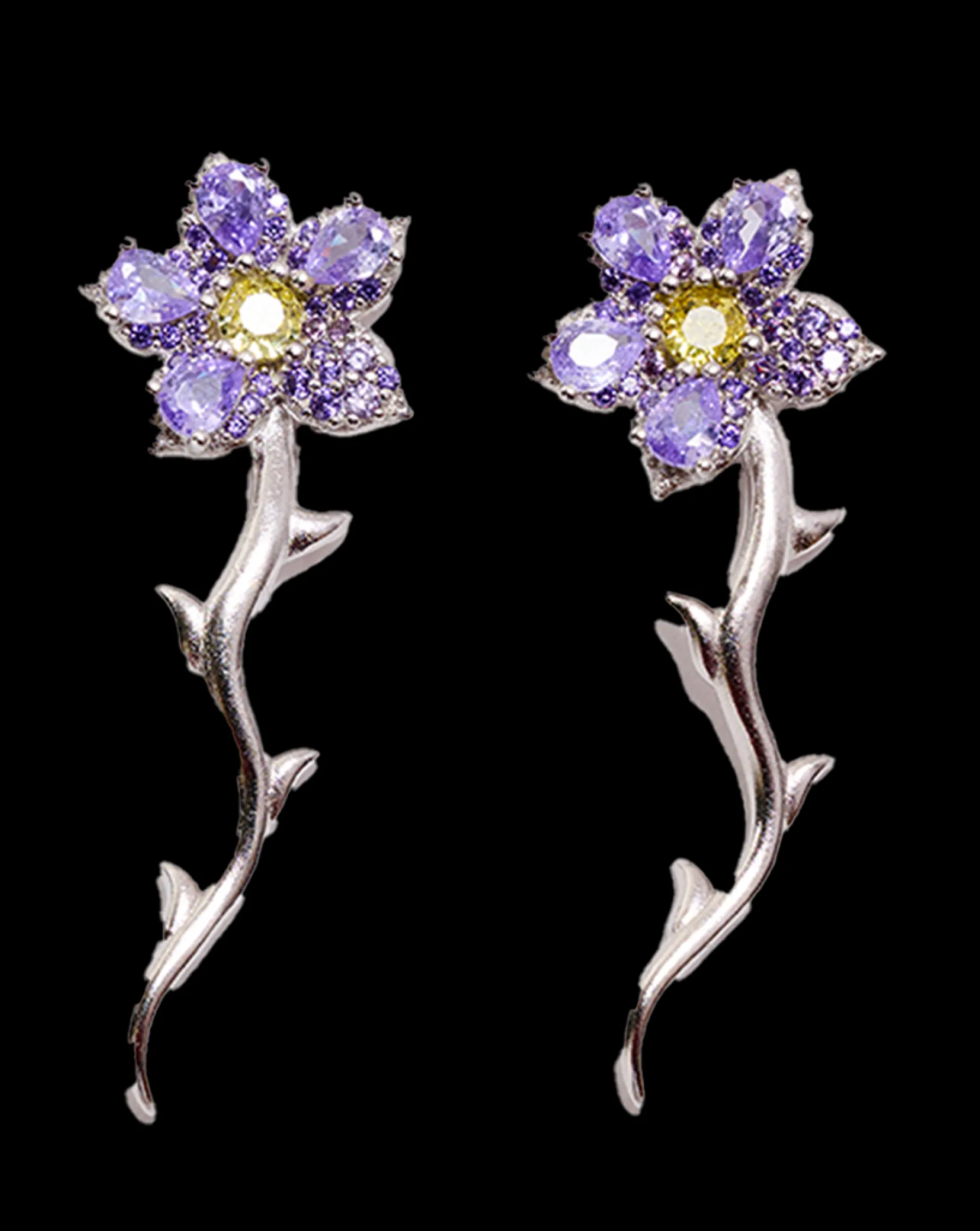amethyst_vine_earring_0.webp Earrings | Collina Strada AMETHYST VINE EARRING