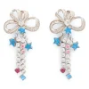 Earrings | Collina Strada AQUAMARINE BOW JANGLE EARRINGS