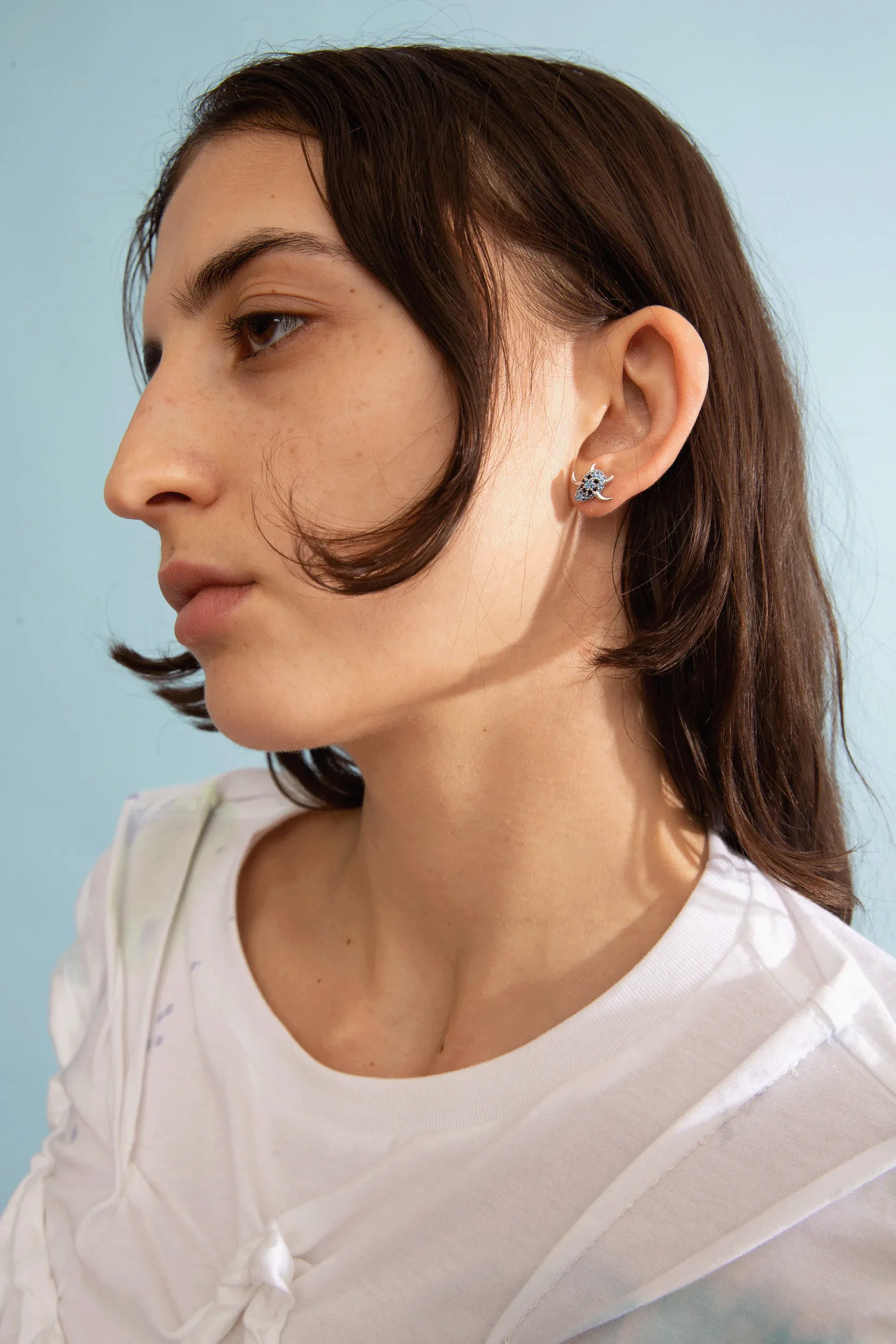 aquamarine_spike_monster_mix_earring_2.webp Earrings | Collina Strada AQUAMARINE SPIKE MONSTER MIX EARRING