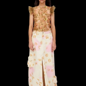 Skirts | Collina Strada BEIGE PAWS STOMP SKIRT