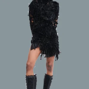 Dresses | Collina Strada BLACK CHIRP MINI DRESS
