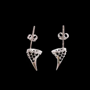 Earrings | Collina Strada BLACK DIAMOND RHINESTONE HORN STUDS