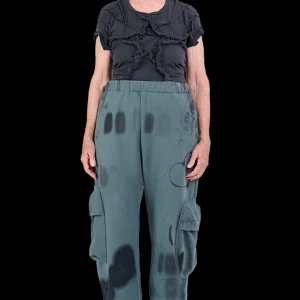 Pants | Collina Strada BLACK HEART BURST CARGO SWEATPANT