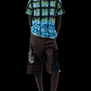 Pants | Collina Strada BLACK PLAID DANTE SHORT
