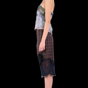 Pants | Collina Strada BLACK PLAID DANTE SHORT