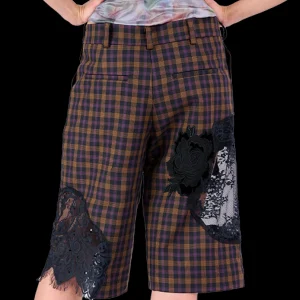 Pants | Collina Strada BLACK PLAID DANTE SHORT