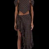 Skirts | Collina Strada BLACK PLAID FLORIST SKIRT