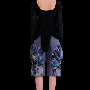 Tops | Collina Strada BLACK SATIN STRIPE MAGNOLIA TOP