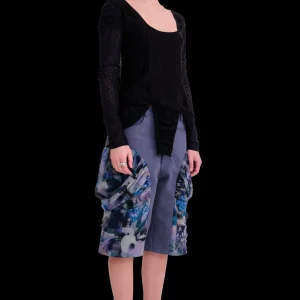 Tops | Collina Strada BLACK SATIN STRIPE MAGNOLIA TOP
