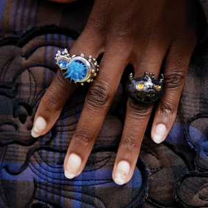 Rings | Collina Strada BLACK SPECK MUNSTER RING