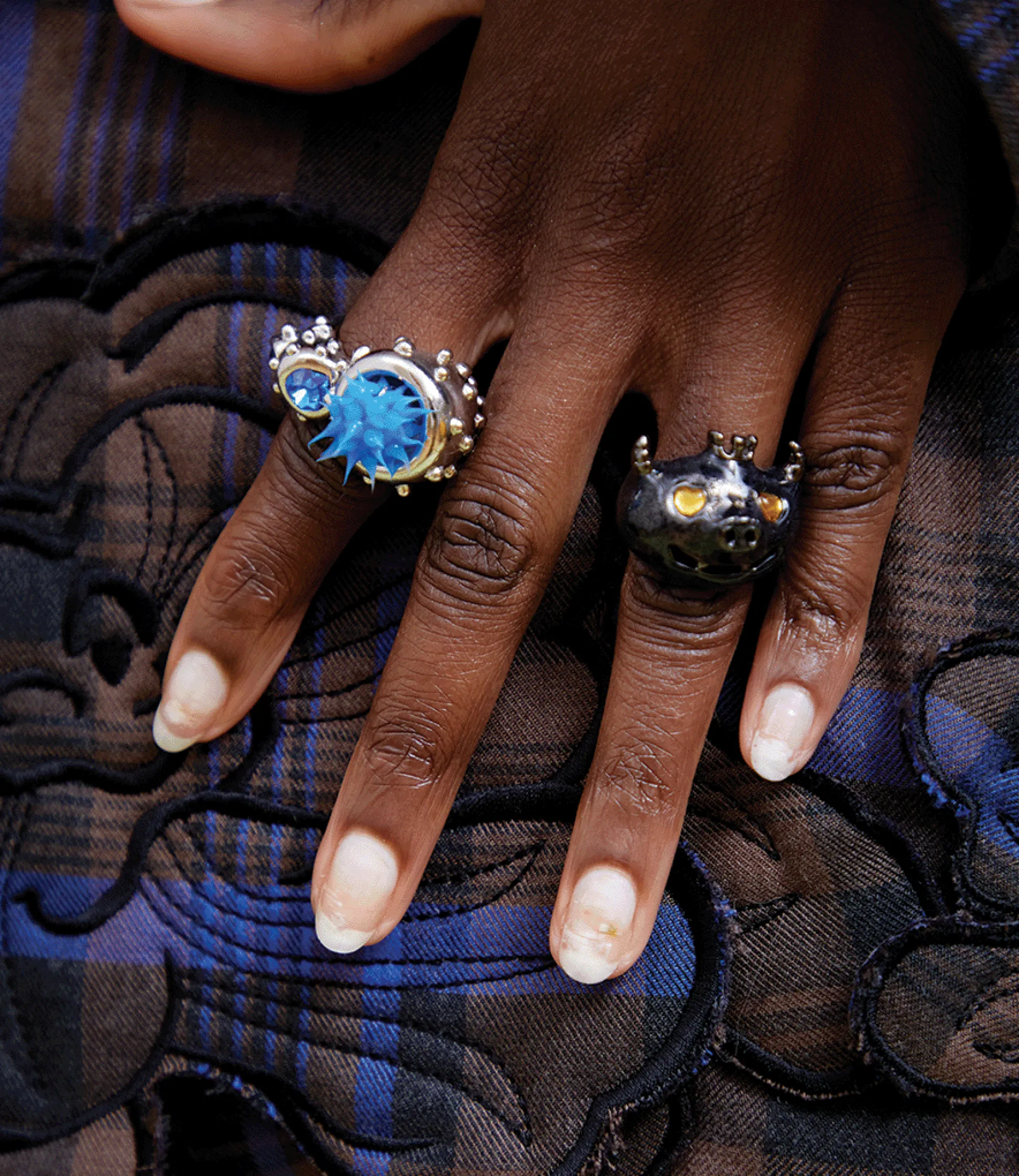 black_speck_munster_ring_1.webp Rings | Collina Strada BLACK SPECK MUNSTER RING