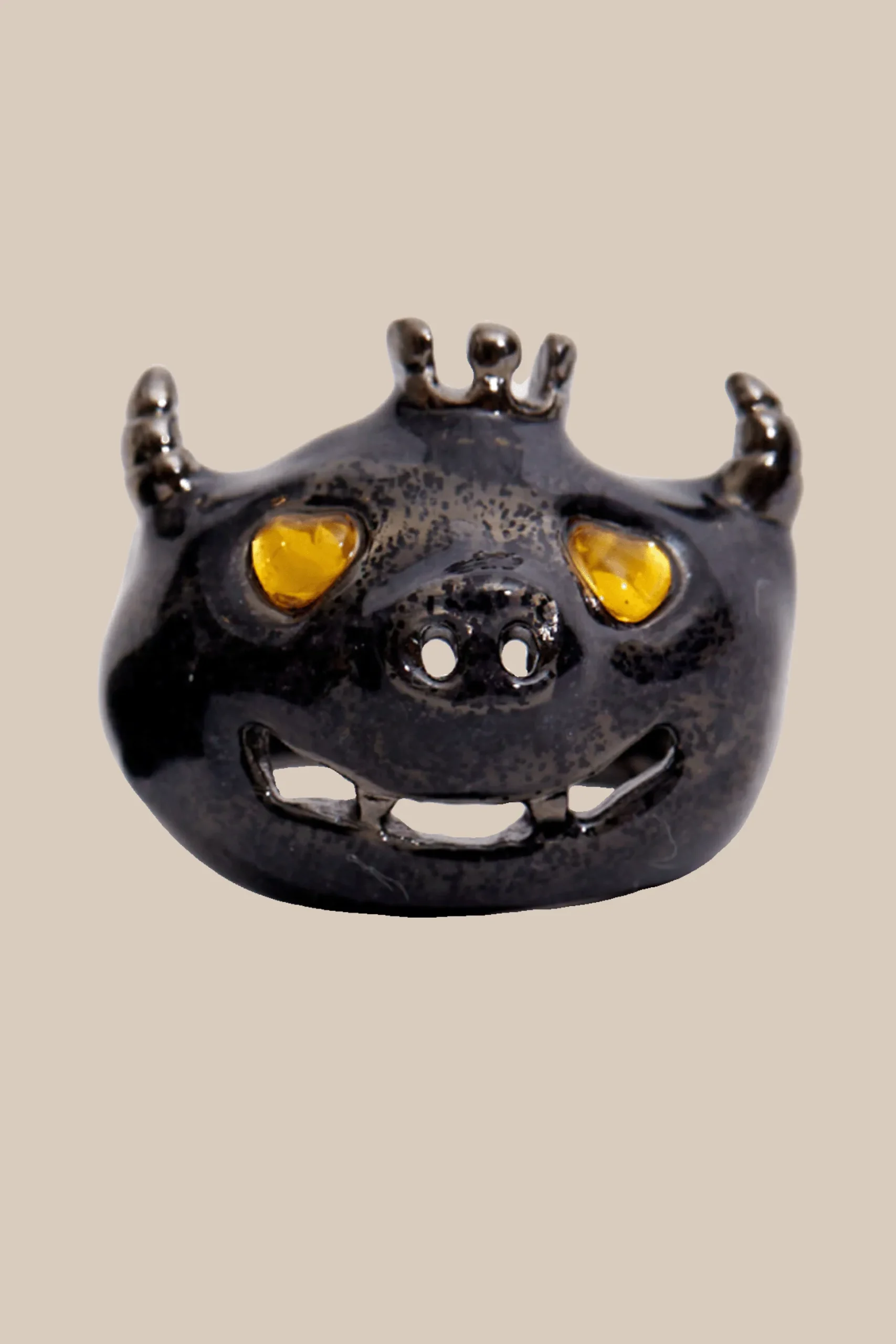 black_speck_munster_ring_2.webp Rings | Collina Strada BLACK SPECK MUNSTER RING