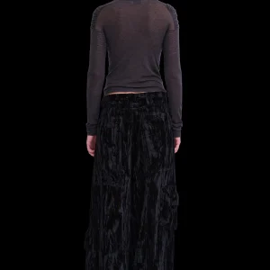 Pants | Collina Strada BLACK VELVET LAWN CARGO PANT