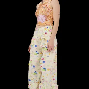 Pants | Collina Strada BLOOM DOODLE GARDEN CARGO PANT