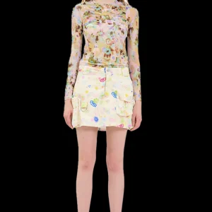 Skirts | Collina Strada BLOOM DOODLE MINI CARGO SKIRT