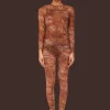 Pants | Collina Strada BROWN FUR PURR LEGGING