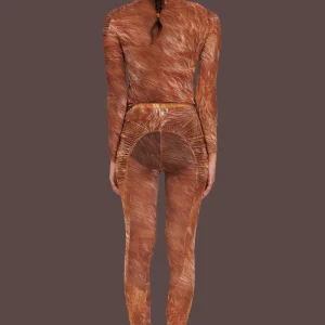 Pants | Collina Strada BROWN FUR PURR LEGGING