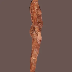 Pants | Collina Strada BROWN FUR PURR LEGGING