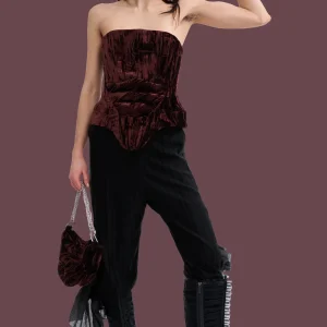 Tops | Collina Strada BROWN STRONG CORSET