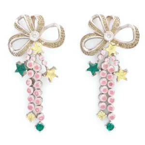 Earrings | Collina Strada CANARY BOW JANGLE EARRINGS