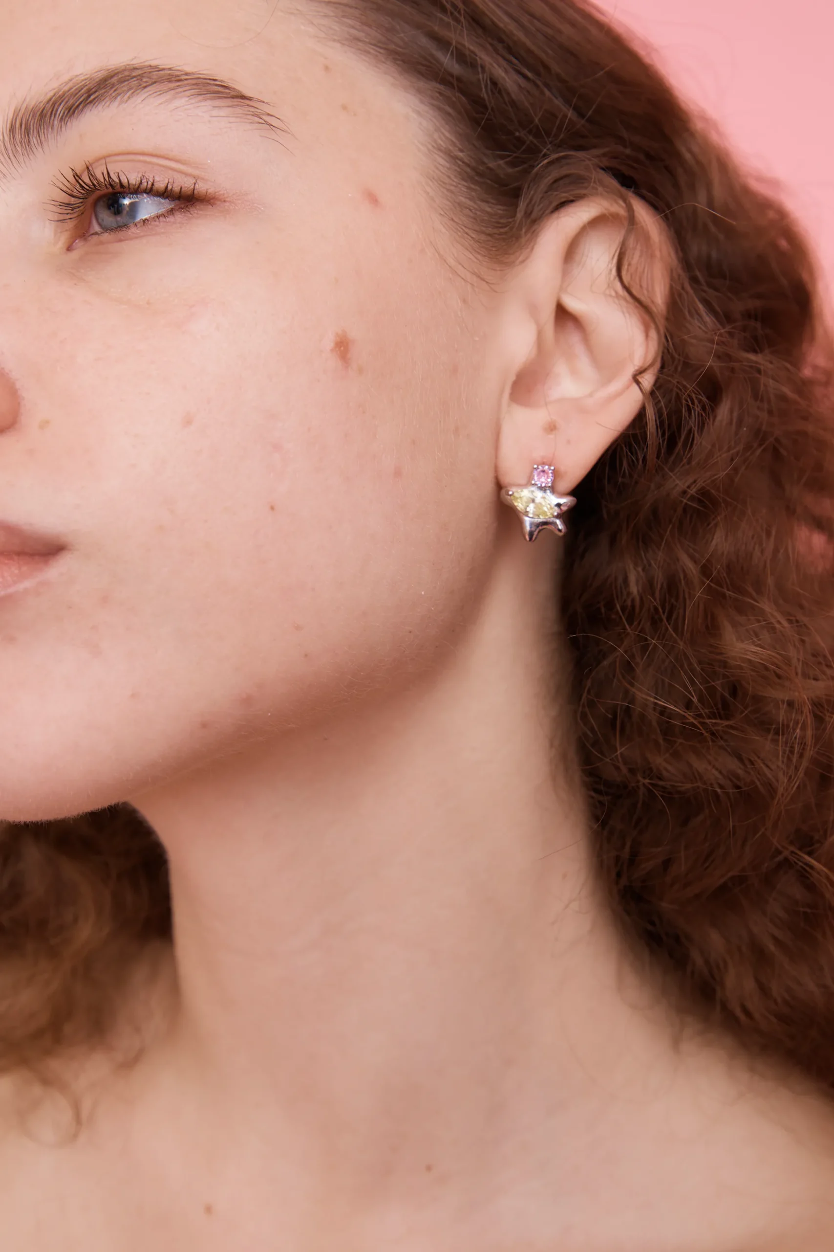 canary_soft_pink_stella_studs_3.webp Earrings | Collina Strada CANARY SOFT PINK STELLA STUDS