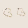 Earrings | Collina Strada CHAMPAGNE RHINESTONE HEART EARRINGS