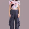 Pants | Collina Strada CHARCOAL CARGO SWEATPANT