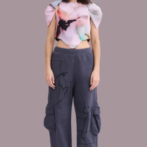Pants | Collina Strada CHARCOAL CARGO SWEATPANT