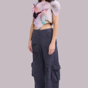 Pants | Collina Strada CHARCOAL CARGO SWEATPANT