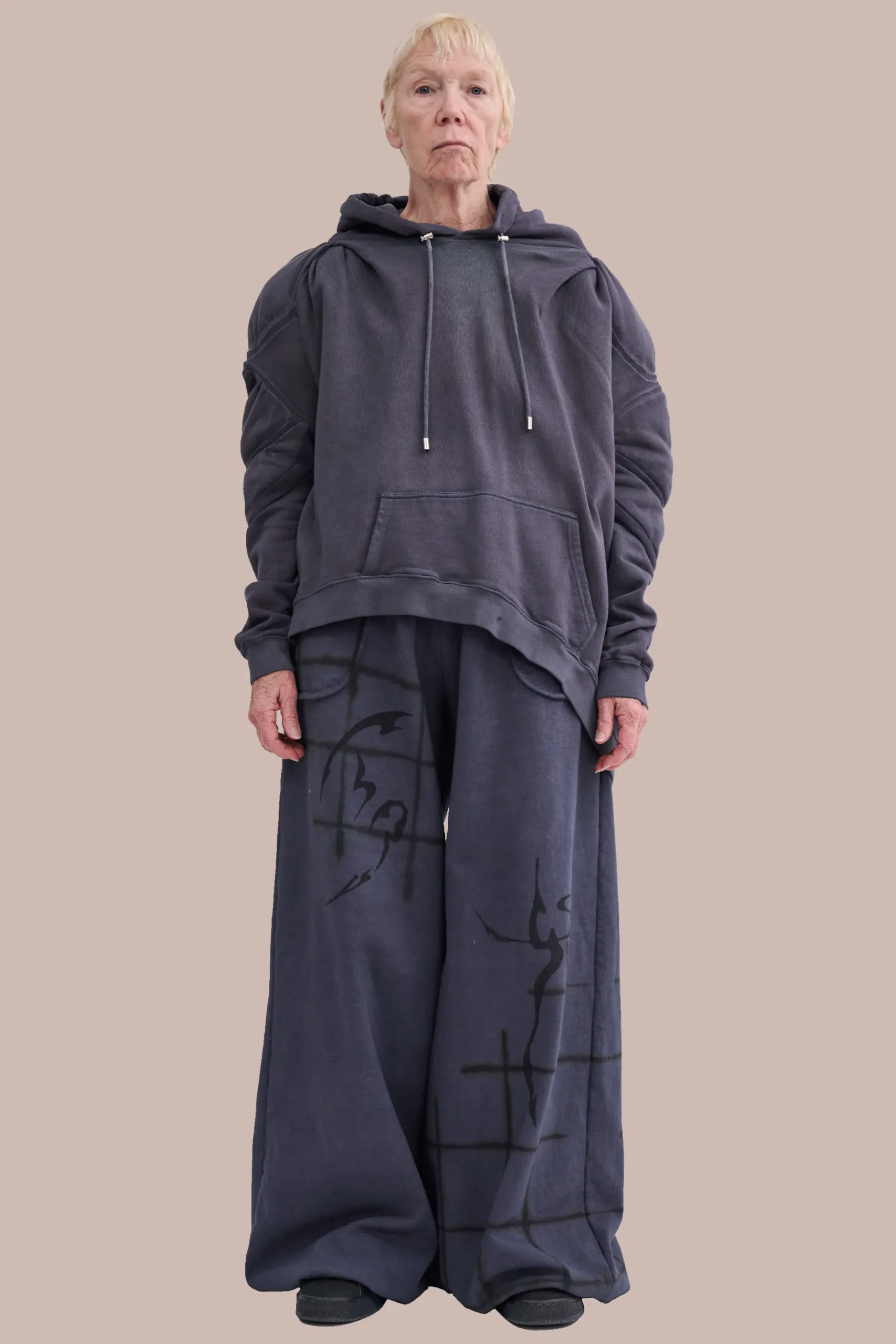 charcoal_cs_gym_muscle_wave_hoodie_0.webp Sweaters & Sweats | Collina Strada CHARCOAL CS GYM MUSCLE WAVE HOODIE