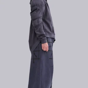 Sweaters & Sweats | Collina Strada CHARCOAL CS GYM MUSCLE WAVE HOODIE