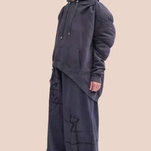 Sweaters & Sweats | Collina Strada CHARCOAL CS GYM MUSCLE WAVE HOODIE