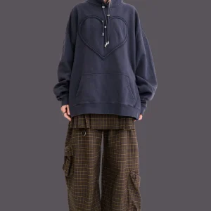 Sweaters & Sweats | Collina Strada CHARCOAL HEART HOODIE
