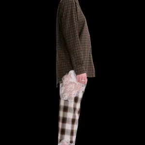 Tops | Collina Strada CHARCOAL PLAID BAT BUTTON UP