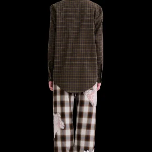 Tops | Collina Strada CHARCOAL PLAID BAT BUTTON UP