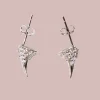 Earrings | Collina Strada CRYSTAL CLEAR RHINESTONE HORN STUDS