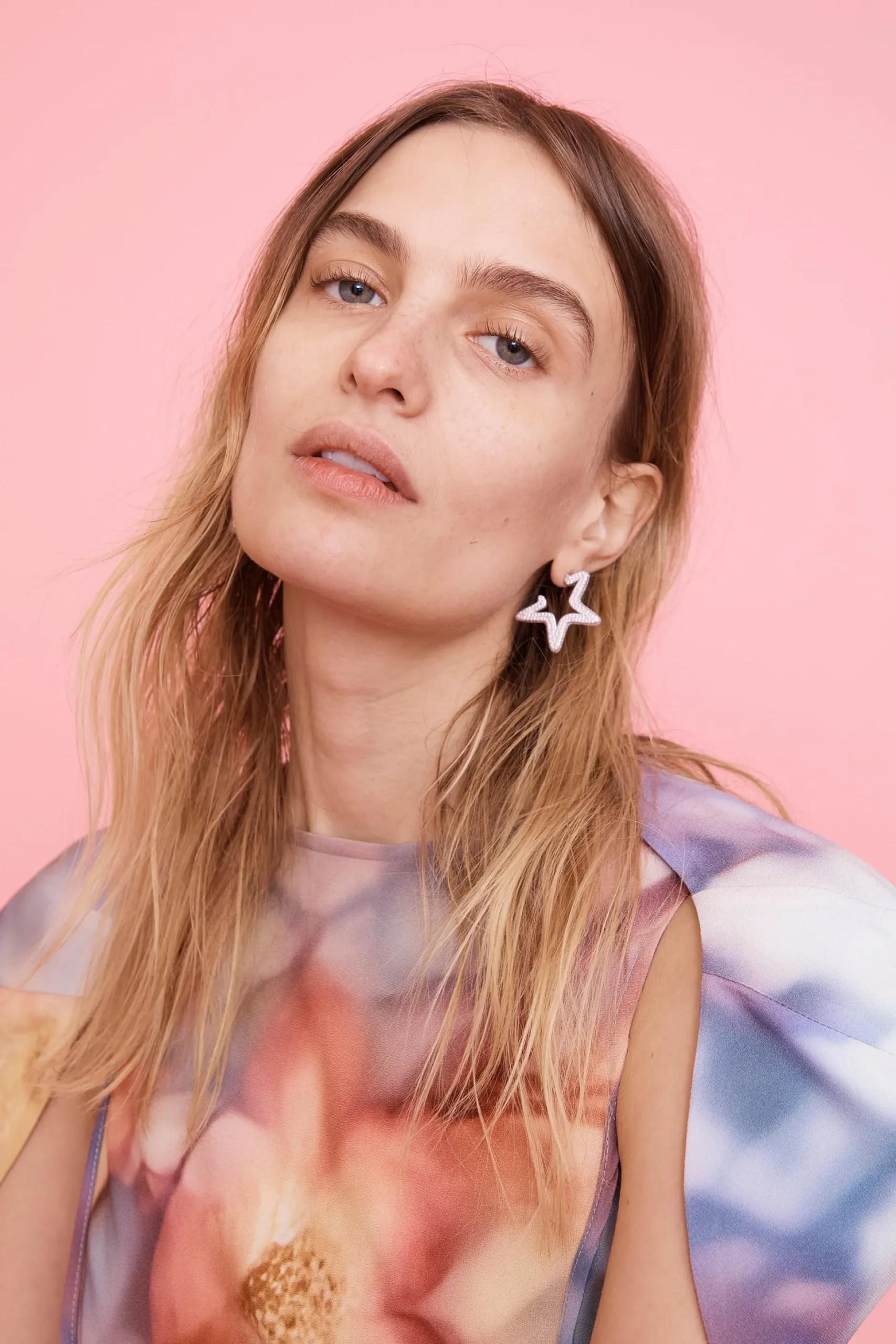 crystal_clear_super_star_hoops_2.webp Earrings | Collina Strada CRYSTAL CLEAR SUPER STAR HOOPS