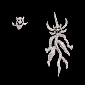 Earrings | Collina Strada CRYSTAL SPIKE MONSTER MIX EARRING