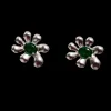 Earrings | Collina Strada EMERALD SQUASHED BLOSSOM EARRING