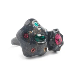 Rings | Collina Strada GLITTER BLACK STARLET RING