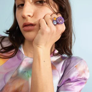 Rings | Collina Strada GLITTER LILAC CANDY GEM RING