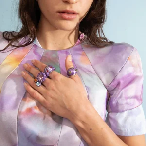 Rings | Collina Strada GLITTER LILAC CANDY GEM RING