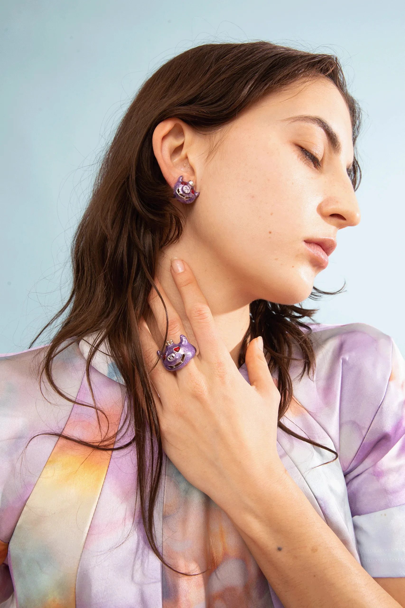 glitter_lilac_munster_ring_1.webp Rings | Collina Strada GLITTER LILAC MUNSTER RING