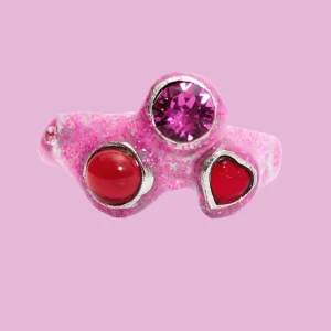 Rings | Collina Strada GLITTER PINK FLORENCE RING