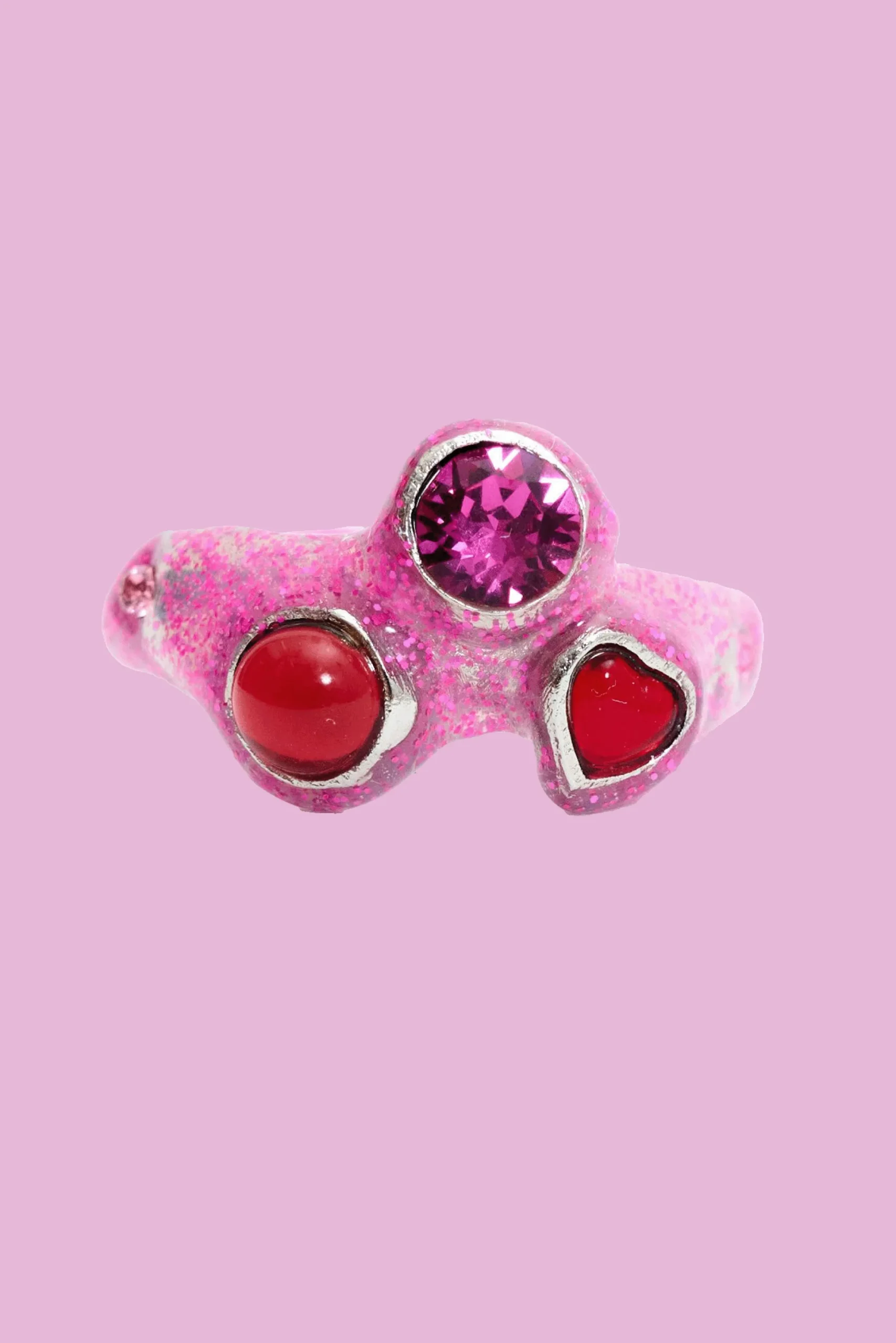 glitter_pink_florence_ring_0.webp Rings | Collina Strada GLITTER PINK FLORENCE RING