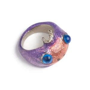 Rings | Collina Strada GLITTER PINK LILAC FROG PRINCE RING