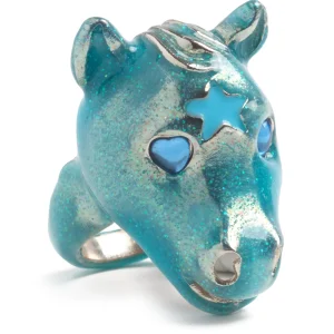 Rings | Collina Strada GLITTER SKY BLUE BABY PONY RING