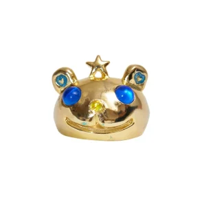 Rings | Collina Strada GOLD BLUE PRINCESS BEAR RING