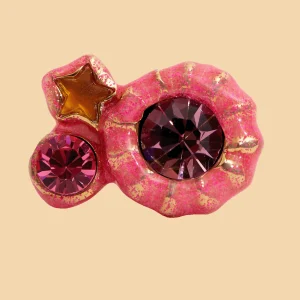 Rings | Collina Strada GOLD PINK SPECK CANDY GEM RING