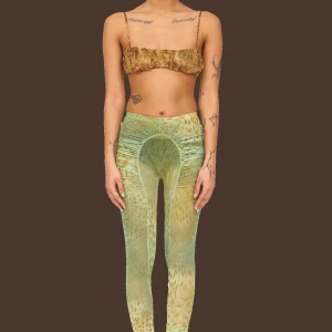 Pants | Collina Strada GREEN GECKO PURR LEGGING